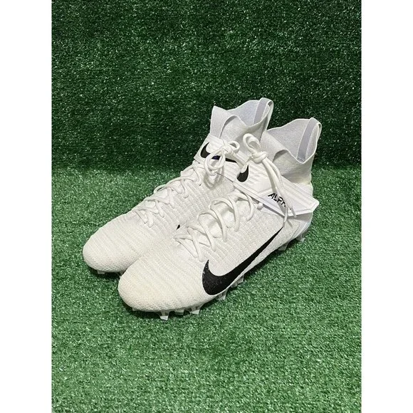 Nike Alpha Menace Elite 2 Football Cleats White Grey AO3374-101 Men’s Size 14.5 - Picture 2 of 9